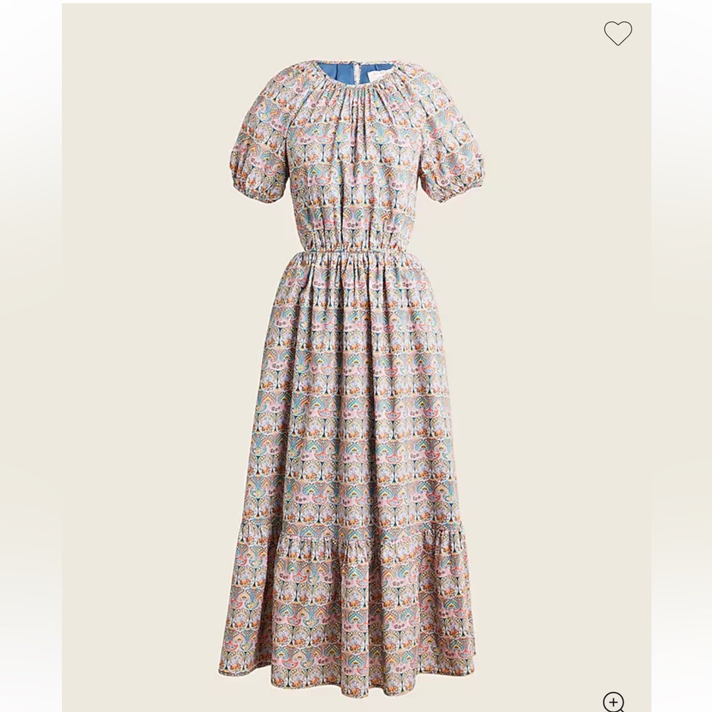 J Crew Dress Liberty Print and Back Cut Out